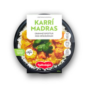 Karrý Madras grænmetispottur með hrísgrjónum 450g